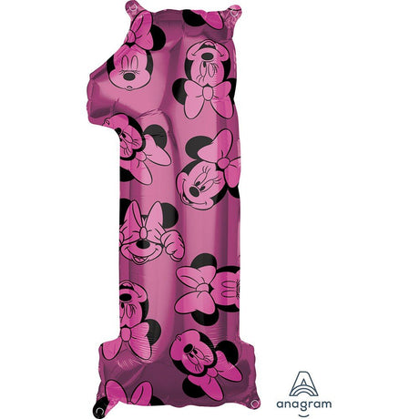 Foil Balloon Minnie Mouse Forever Number 1