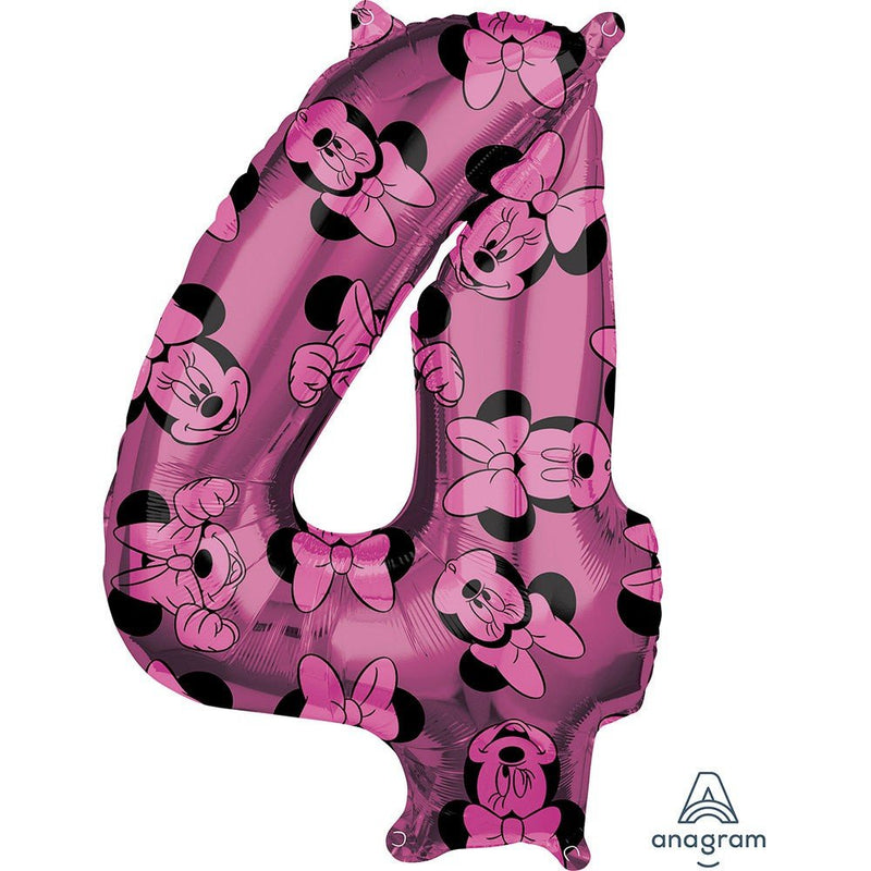 Foil Balloon Minnie Mouse Forever Number 4
