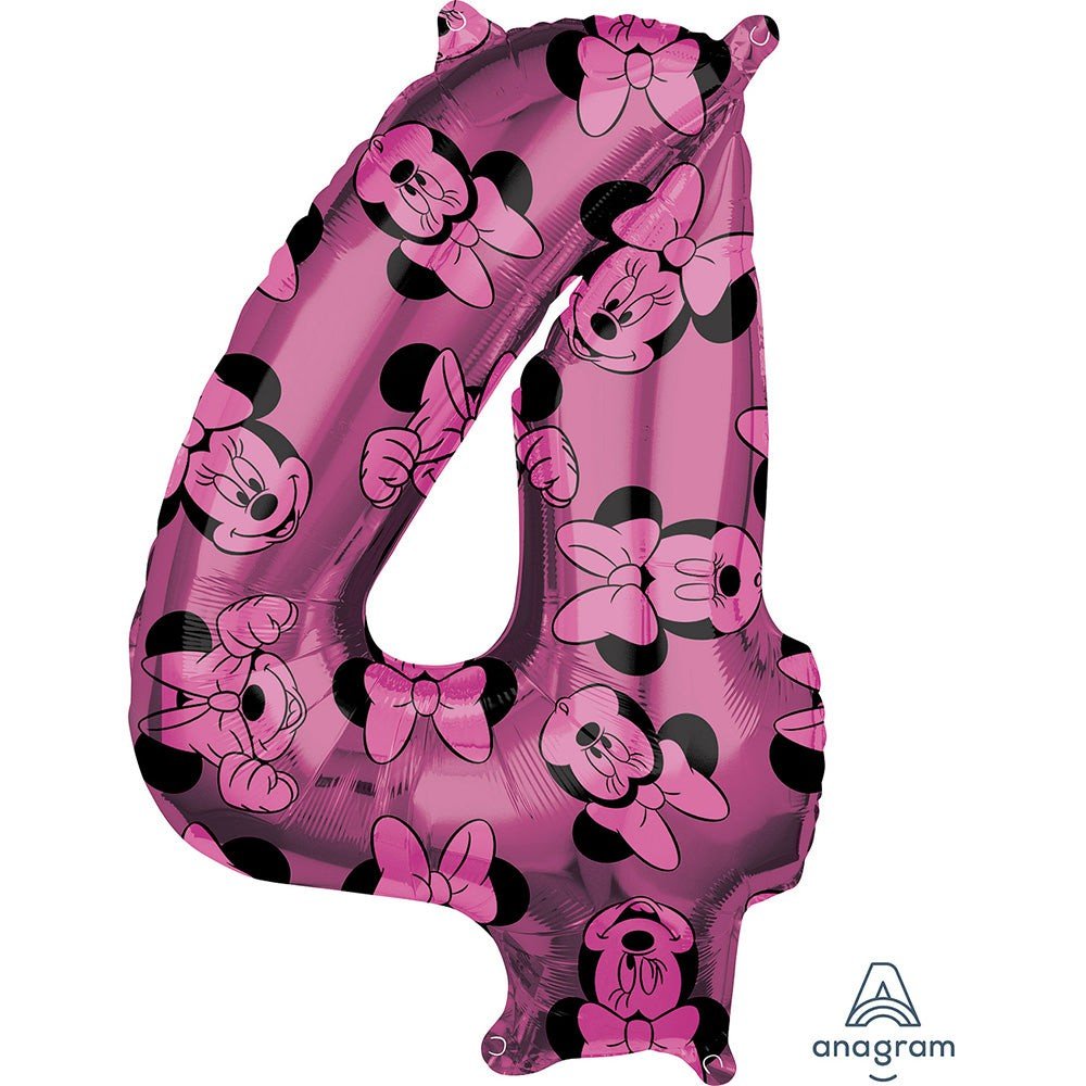 Foil Balloon Minnie Mouse Forever Number 4