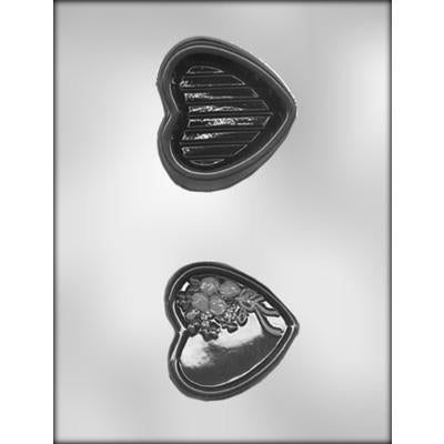 Heart Pour Box with Roses Chocolate Mold