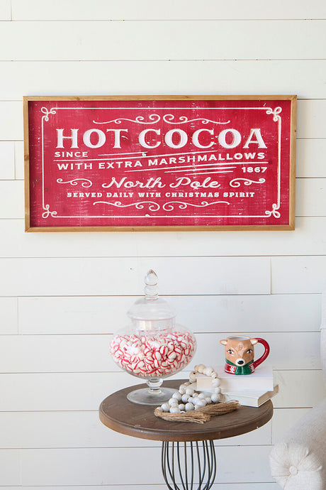 31.8” Wood Holiday Engraved Wall Sign