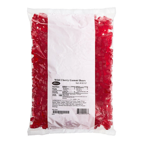 Albanese Wild Cherry Gummi Bears 5 lb. - 4/Case