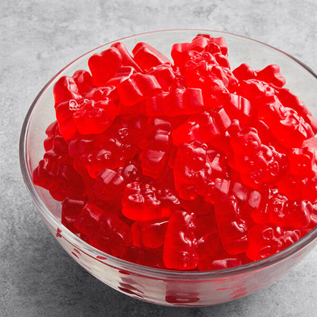 Albanese Wild Cherry Gummi Bears 5 lb. - 4/Case
