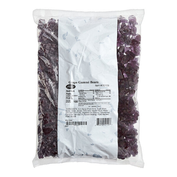 Albanese Grape Gummi Bears 5 lb. - 4/Case