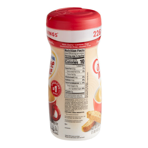 Nestle Coffee-Mate 16 oz. Original Non-Dairy Coffee Creamer Shaker - 12/Case