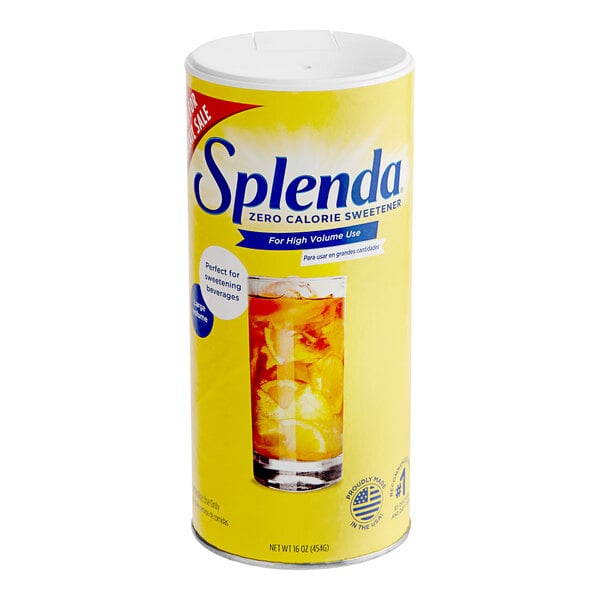 Splenda Sweetener Bulk Canister 16 oz. - 12/Case