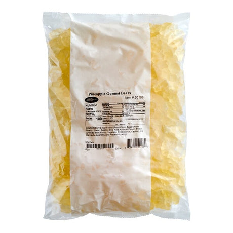 Albanese Pineapple Gummi Bears 5 lb. - 4/Case