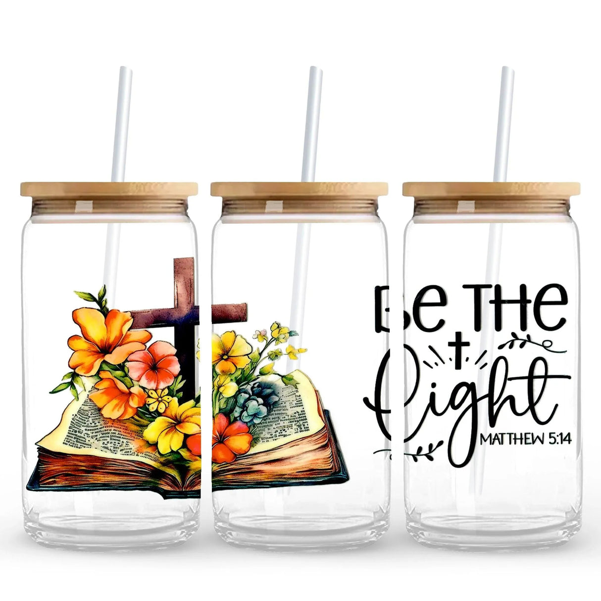 UV DTF Wrap - Be The Light Floral (9.7" x4.3")