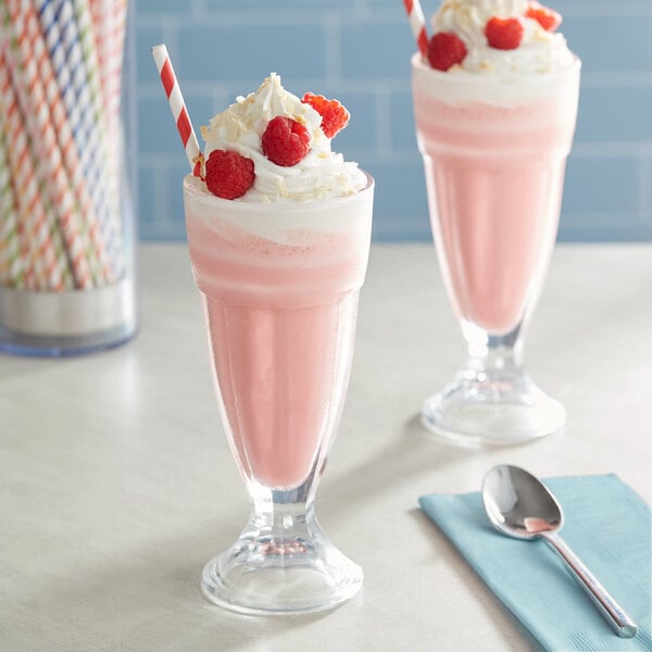 Oringer Raspberry Milkshake Base Syrup 1 Gallon - 4/Case
