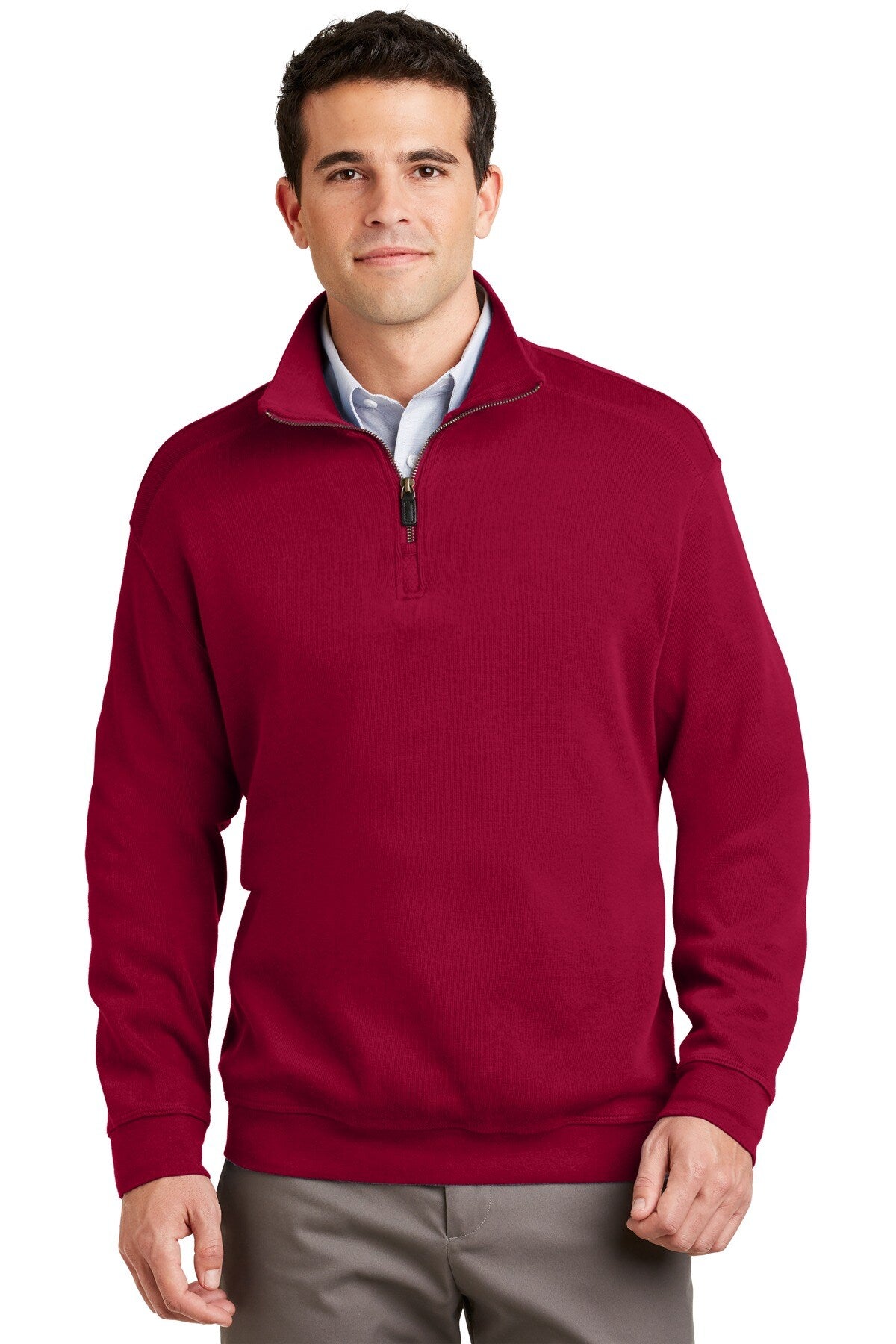Port Authority® Flatback Rib 1/4-Zip Pullover