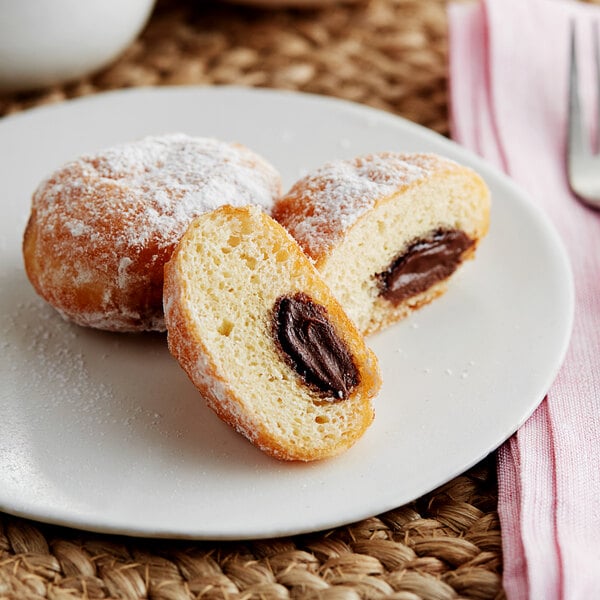White Toque Heritage Cocoa-Hazelnut Filled Mini Beignet - 105/Case