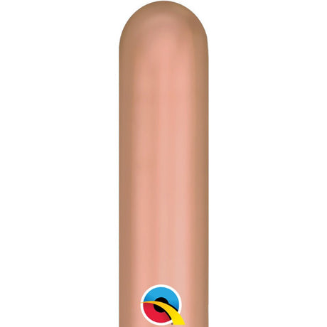 Latex Balloons 260Q Chrome Rose Gold