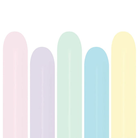 Latex Balloons 260S Sempertex Pastel Matte Assorted