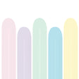 Balloon Animals 260S Assorted Pastel Matte