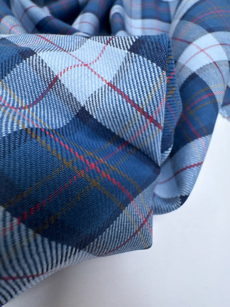 Blue Cotton Tweed