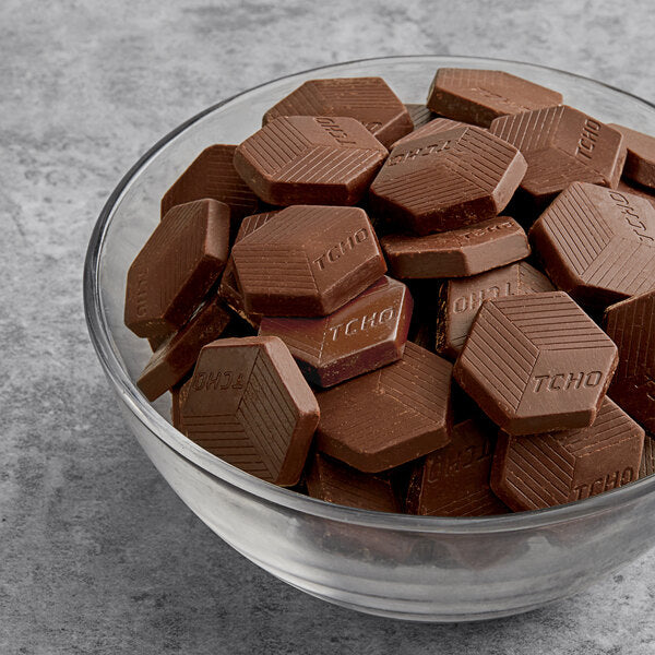 TCHO Choco Combo 68% Dark Chocolate Hexagons 6.6 lb. - 3/Case
