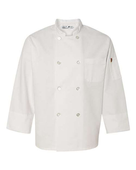Chef Designs Eight Pearl Button Chef Coat with Thermometer Pocket