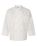 Chef Designs Eight Pearl Button Chef Coat with Thermometer Pocket