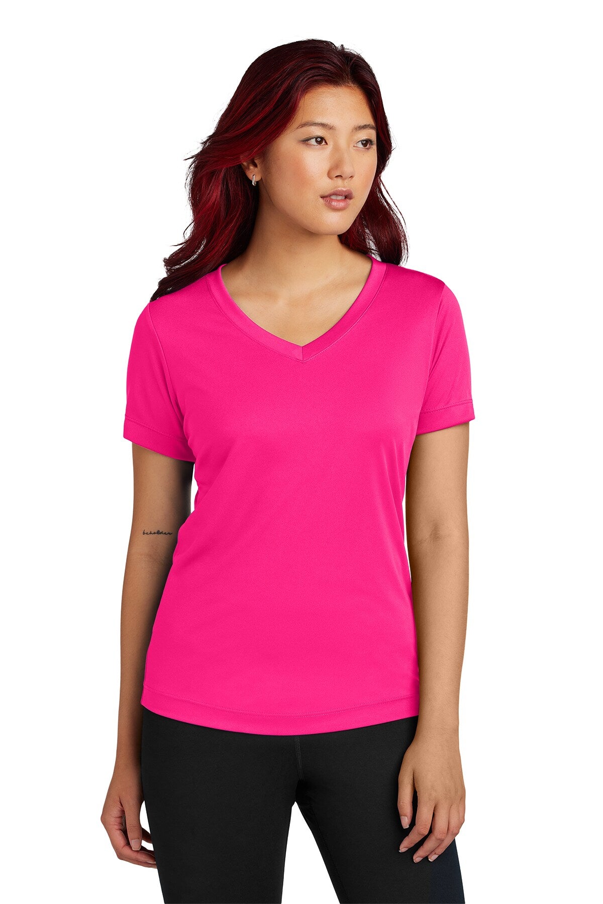 Sport-Tek® Ladies Posi Charge V-Neck Short SleeveTee