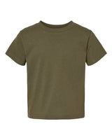 RADYAN® Toddler Cotton Jersey Crew Neck Short Sleeve Tee - 3301T