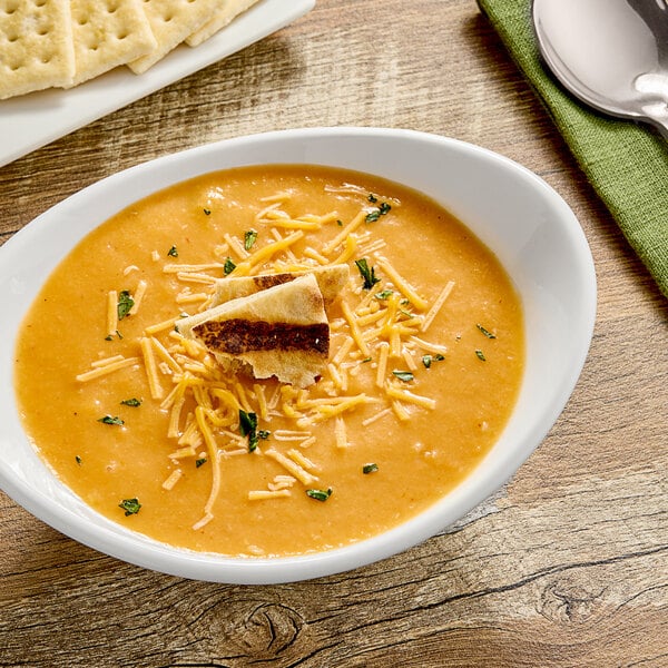 Chef Francisco Cheesy Chicken Tortilla Soup 8 lb. - 4/Case