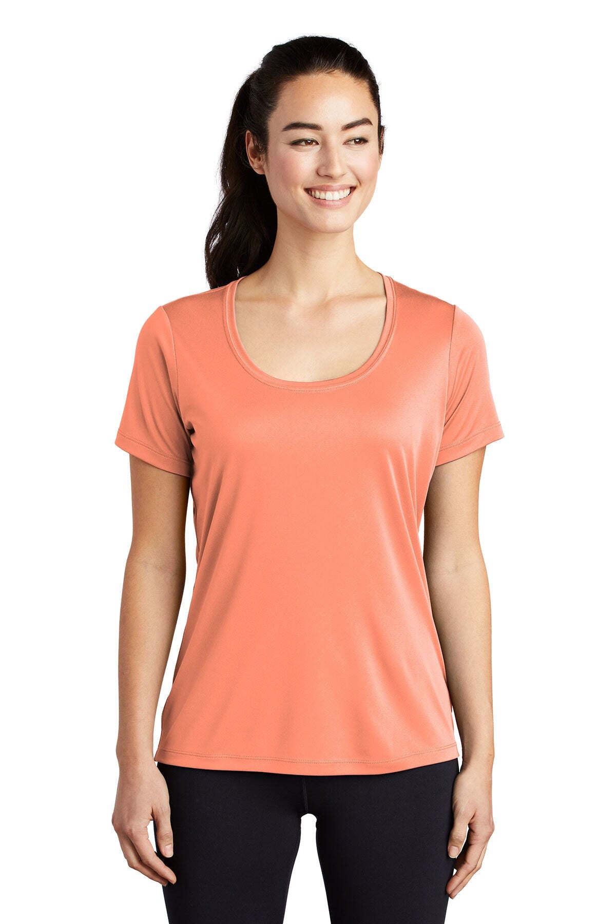 Sport-Tek®- Ladies Scoop Neck Short Sleeve Tee