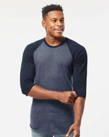 TULTEX® Fine Jersey Raglan Crewneck Three-Quarter Sleeve Tee