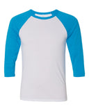 Camiseta de béisbol unisex con cuello redondo y manga tres cuartos BELLA + CANVAS®
