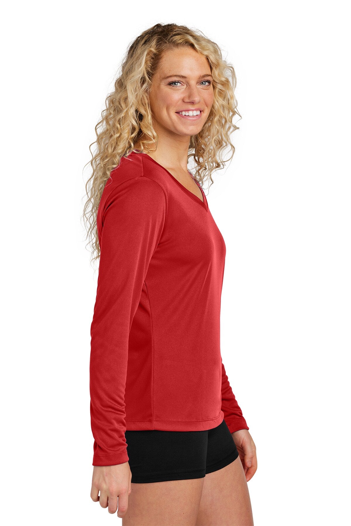 Sport-Tek® Women's Long Sleeve PosiCharge Competitor V-Neck Tee