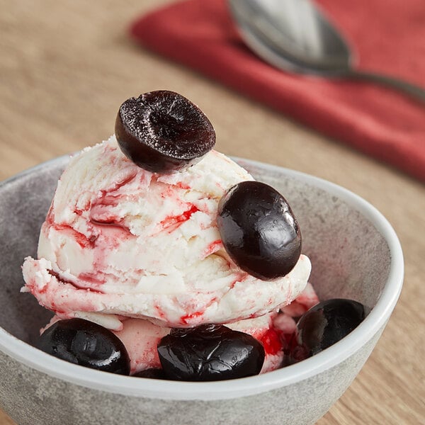 Oringer Black Cherry Halves Dessert / Sundae Topping 2 Gallon - 2/Case