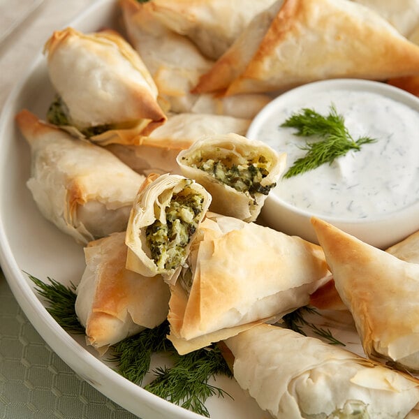 Cuisine Innovations Greek Spanakopita 0.63 oz. - 100/Case