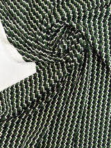 Viscose Crepe Printed Green Black