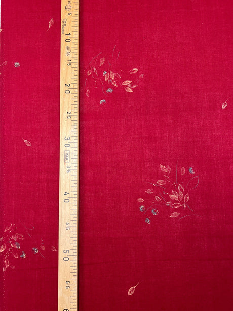 Wool Floral Print Dress Fabric