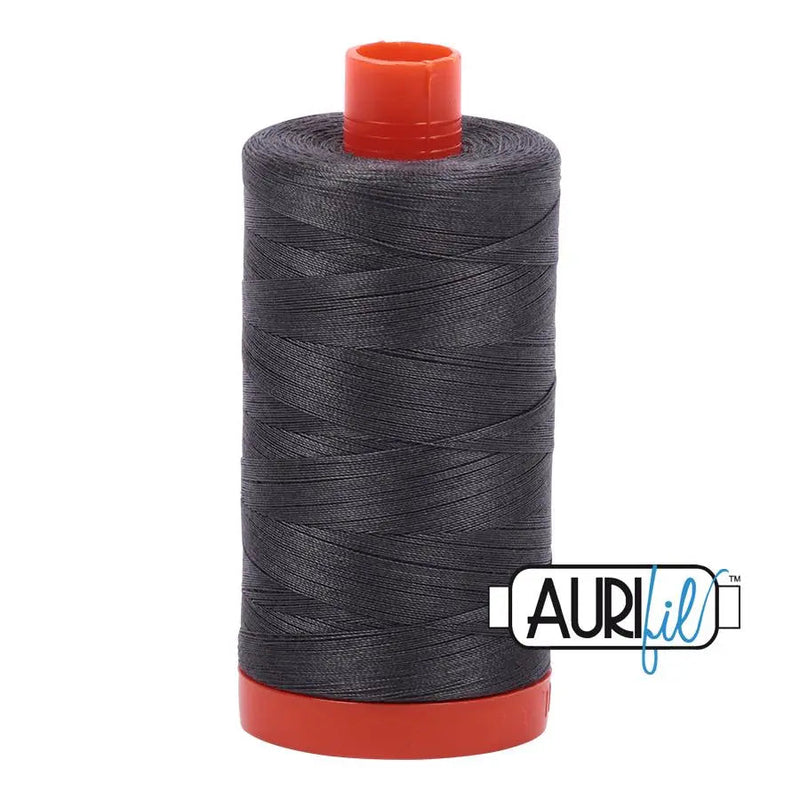 Aurifil Cotton 50wt Thread Dark Pewter Large Spool