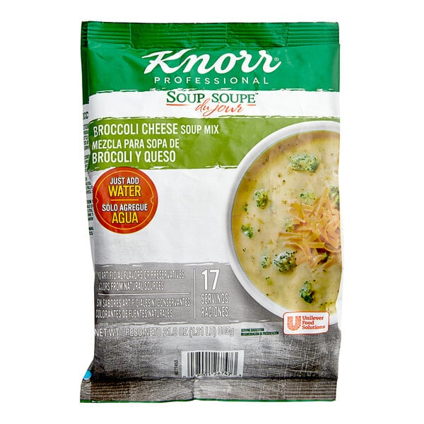 Knorr 21 oz. Soup du Jour Broccoli Cheese Soup Mix - 4/Case