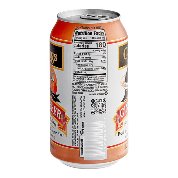 Goslings Peach Ginger Beer Cans 12 fl. oz. - 6/Pack