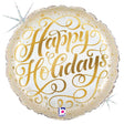 Holiday Foil Balloon Glistening Happy Holidays