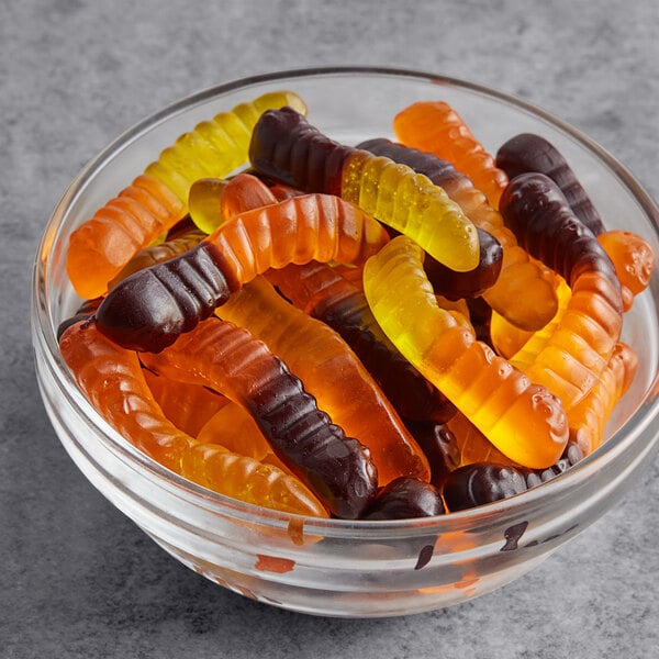 Albanese Fall Mini Gummi Worms 5 lb. - 4/Case