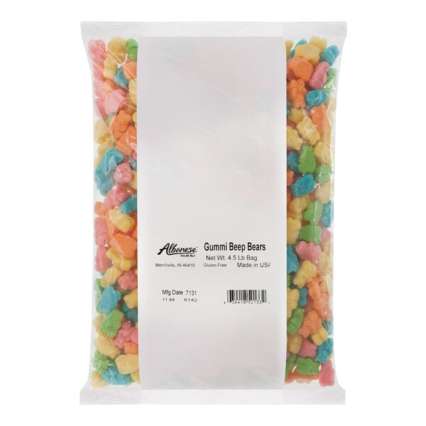 Albanese Sour Gummi Beep Bears 4.5 lb. - 4/Case
