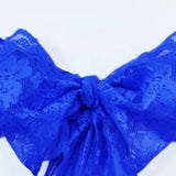 10 Pieces Royal Blue Caspari Lace Chair Sashes for Elegant Event Seating Décor 9x108 Inches