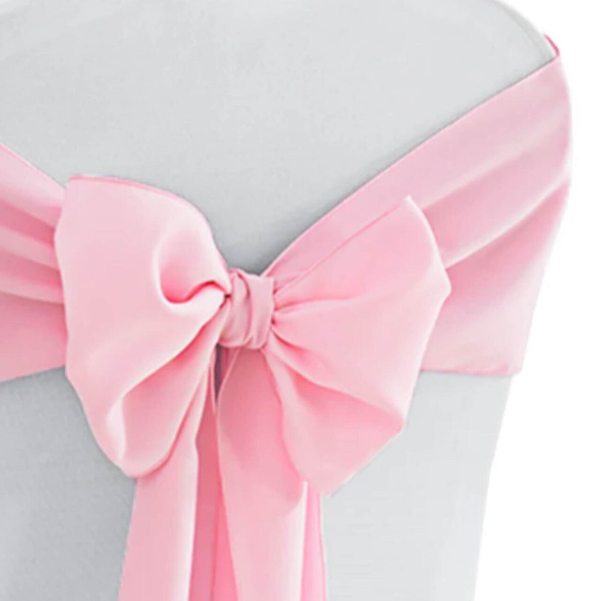 10 Pieces Pink Soft 8"x108" Polyester Chair Sashes, Wrinkle Resistant Wedding Decor
