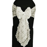10 Pieces Ivory Caspari Lace Chair Sashes 9x108 Elegant Wedding and Event Decor 9" x 108"