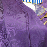 1 Piece Eggplant Floral Damask Jacquard Chair Cover for Elegant Folding Seating