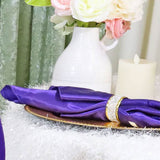 10 Pieces Regency Purple Ruffled Spandex Chair Bands for Elegant Event Decor 8x13 inches