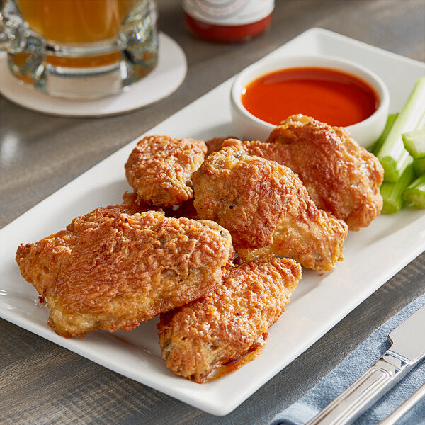 Brakebush Wing-Ditties 12 lb. Case Fully Cooked Breaded Chicken Wings