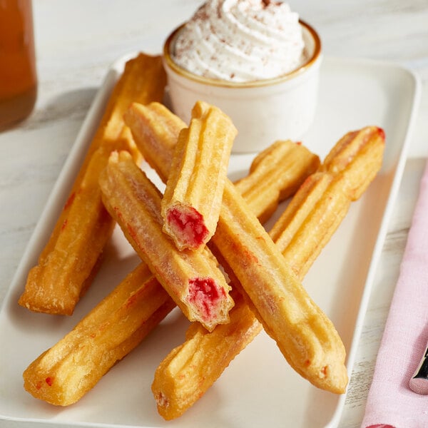 Hola Churros 10" Strawberry Filled Churros - 100/Case