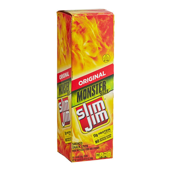 Slim Jim Original Monster Meat Stick 1.94 oz. - 108/Case