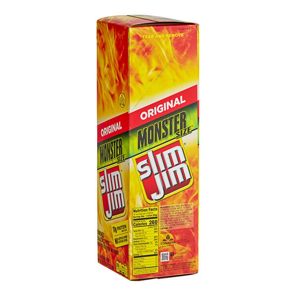 Slim Jim Original Monster Meat Stick 1.94 oz. - 108/Case