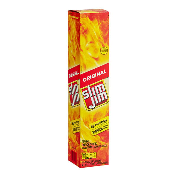Slim Jim Original Meat Stick 0.97 oz. - 144/Case