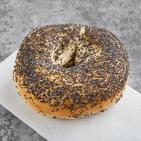 Just Bagels Authentic New York Poppy Seed Bagel 4 oz. - 48/Case